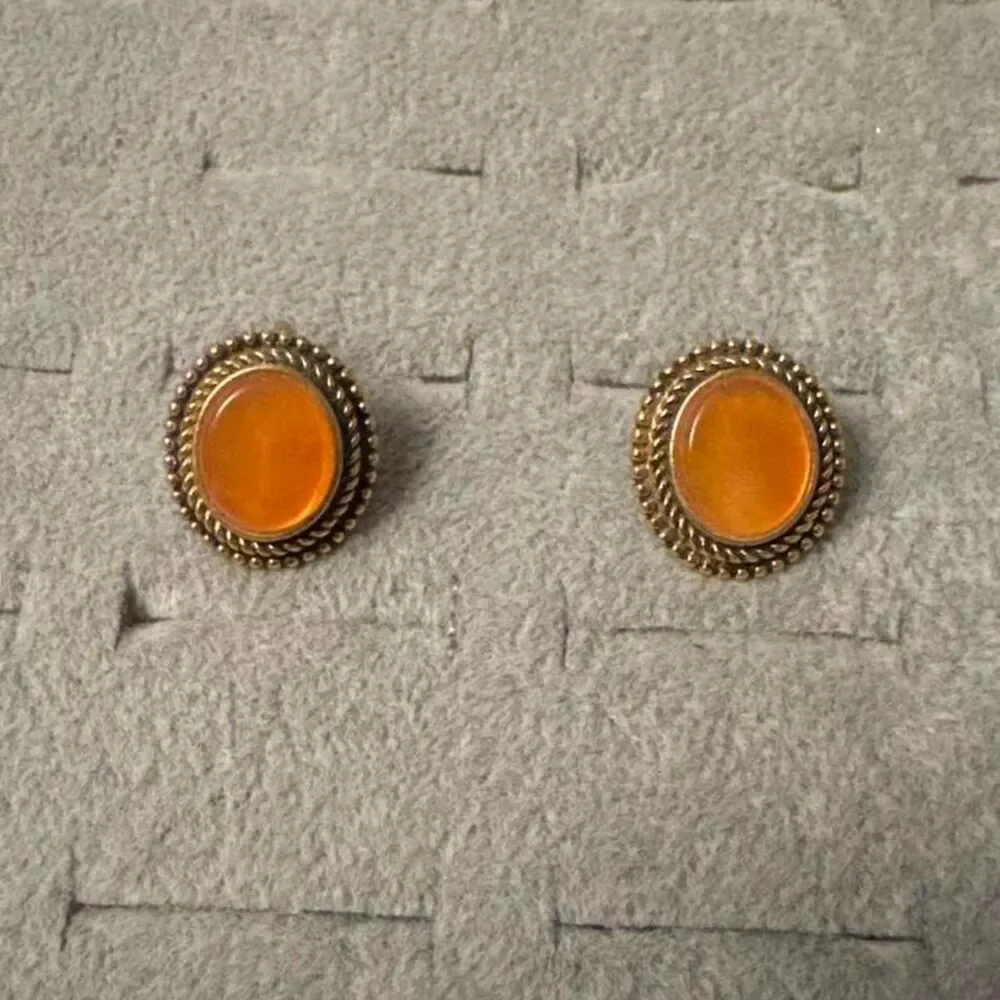 Avon Women's Gold and Orange Jewellery